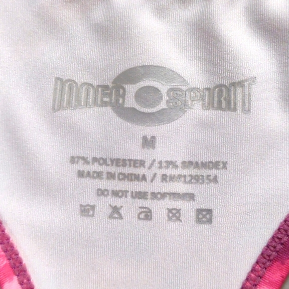 Inner Spirit size Medium Pink & purple tie-dye Racerback Athletic Sports Top - Picture 8 of 9